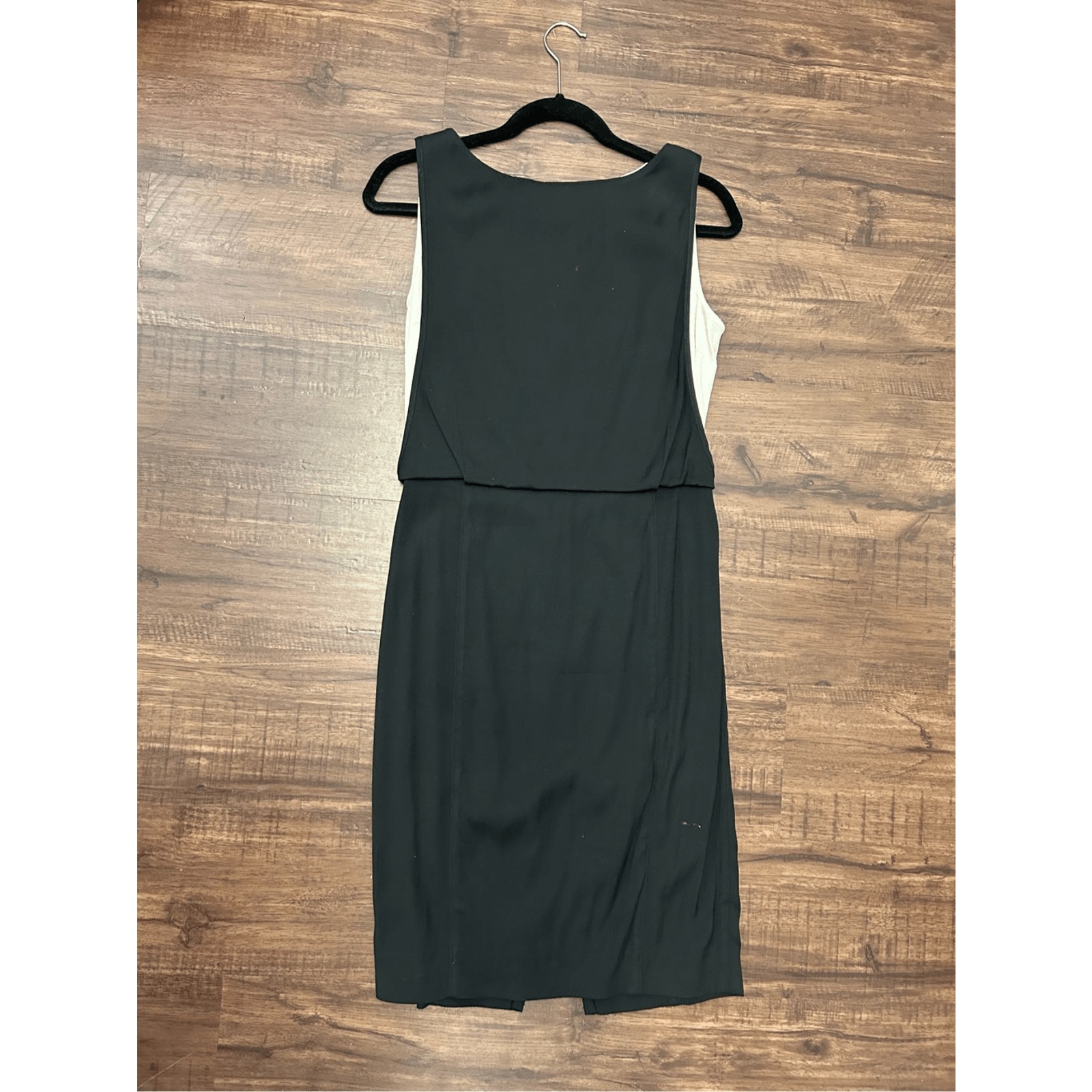 Veronica Beard Black White Contrast, Zipper, Viscose Pencil Dress, Sz 8, Mp $548
